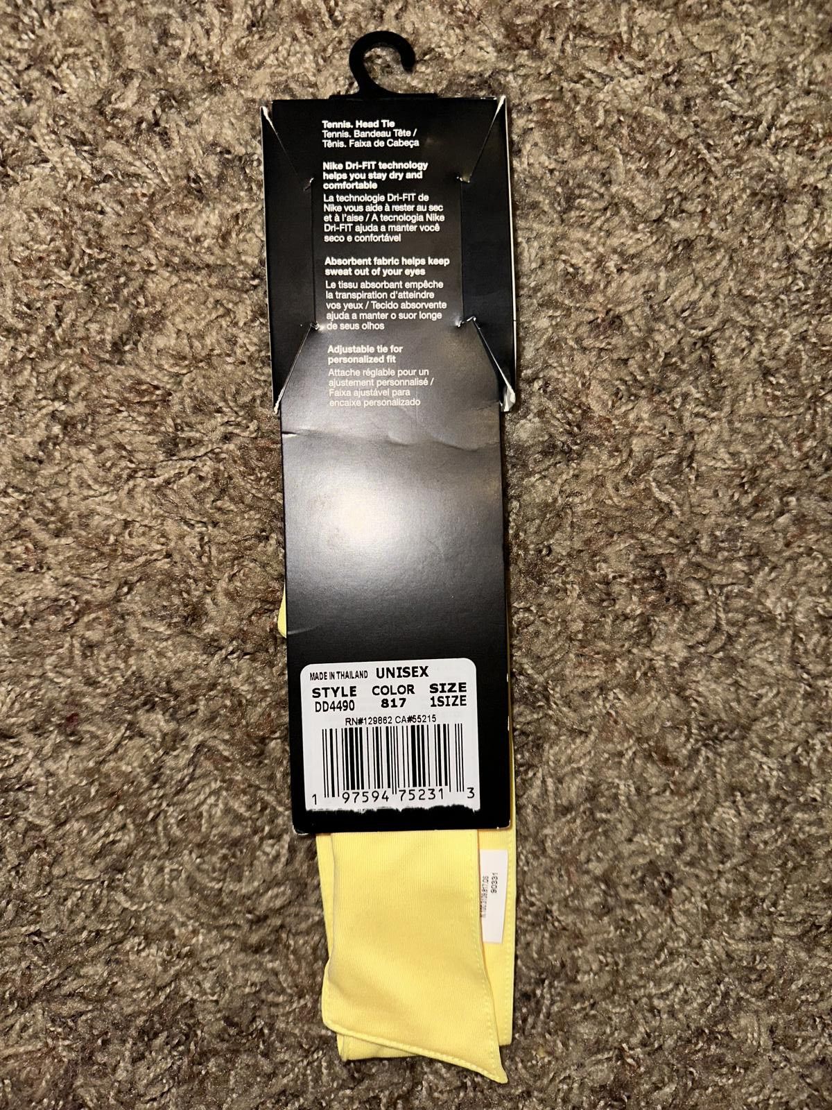 Nike Nikecourt Unisex Tennis Premium Head Tie Band Tennis Hairband Bandana Size ONE SIZE - 8 Thumbnail