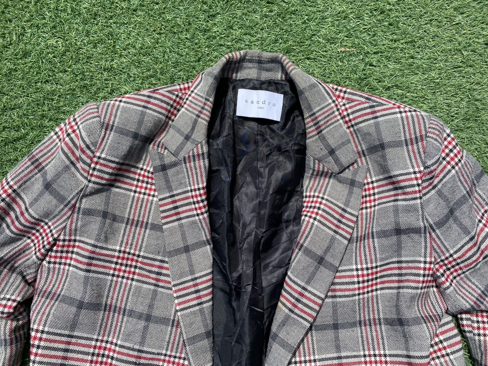 Sandro Sandro Paris Checkered Blazer Size 38R - 3 Thumbnail