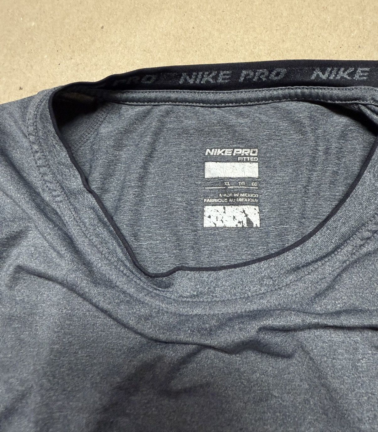 Nike Nike Pro Fitted NikeFit Gray workout Shirt XL! Size US XL / EU 56 / 4 - 3 Thumbnail