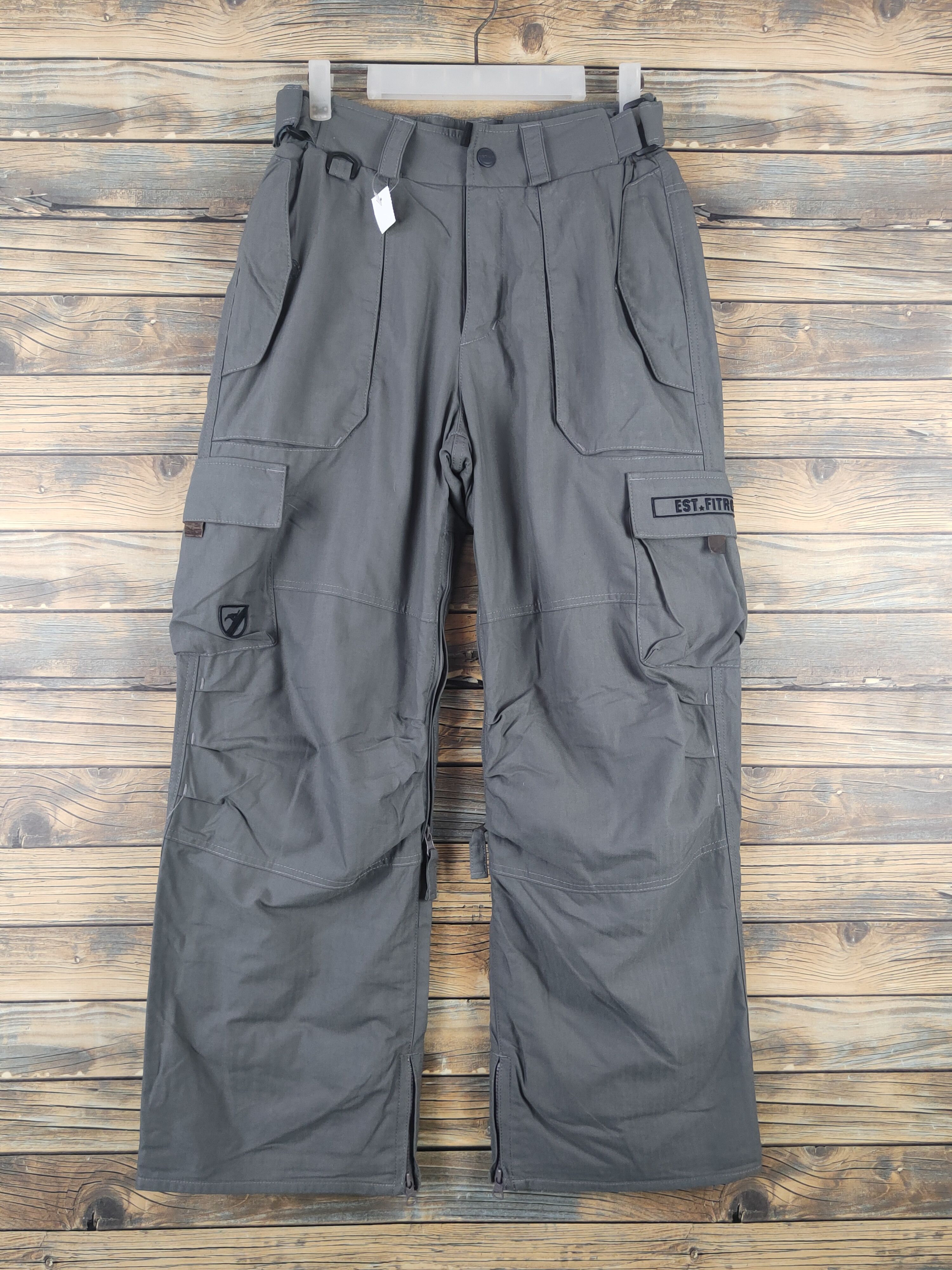Japanese Brand DL Estiva Snowboarding Dark Gray Tactical Cargo Pants #1784 Size US 27 - 1 Thumbnail