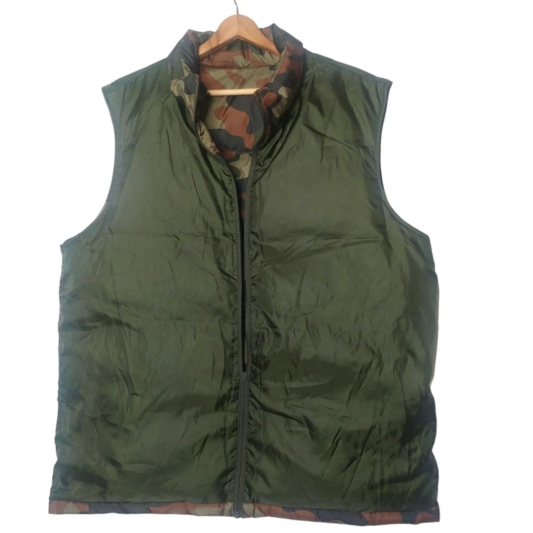 Lands' End Lands' End Puffer Vest Large Woodland Camo Down Green Camouflage Hunt Vest Mens Regular L Quilted Pockets Size US L / EU 52-54 / 3 - 6 Thumbnail