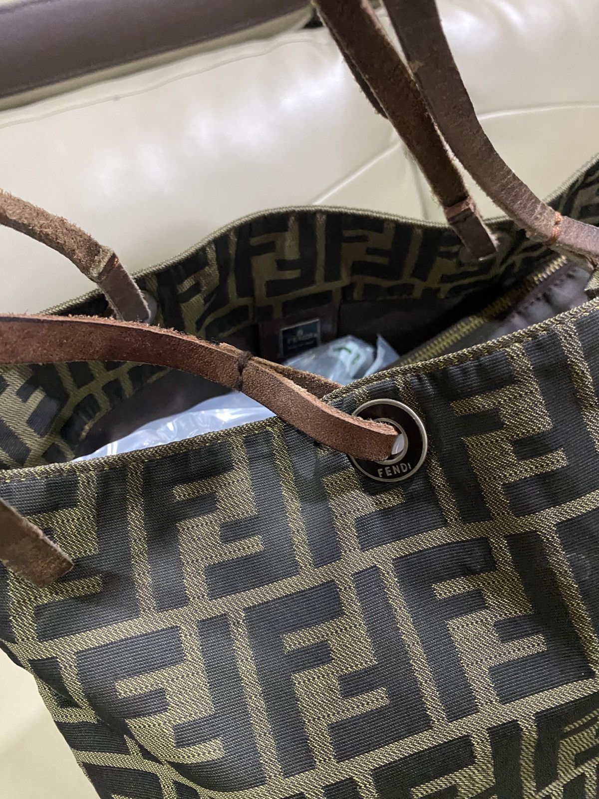 Fendi Authentic Fendi Zucca Monogram Tote Bag Size ONE SIZE - 7 Thumbnail