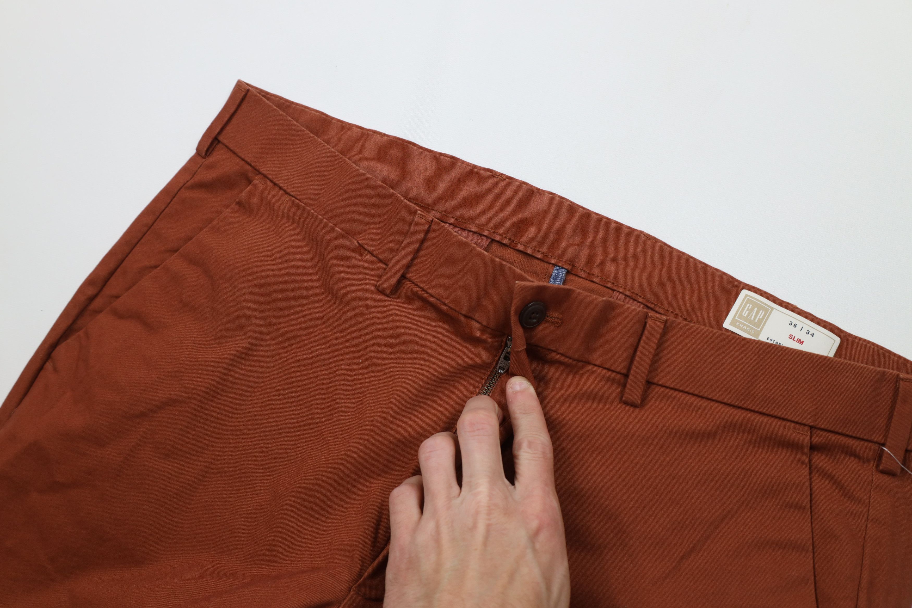 Gap Deadstock Y2K Gap Stretch Chino Pants Trousers Saddle Brown Size US 36 / EU 52 - 6 Thumbnail