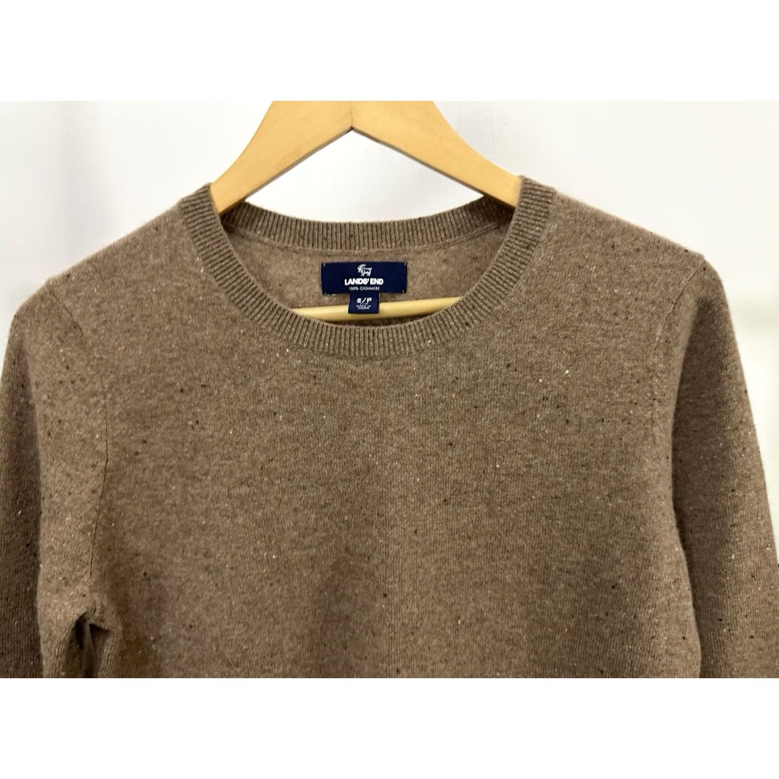 Lands' End Lands' End Women's Cashmere Heather Brown Pullover Light Sweater Top Size S Size S / US 4 / IT 40 - 5 Thumbnail