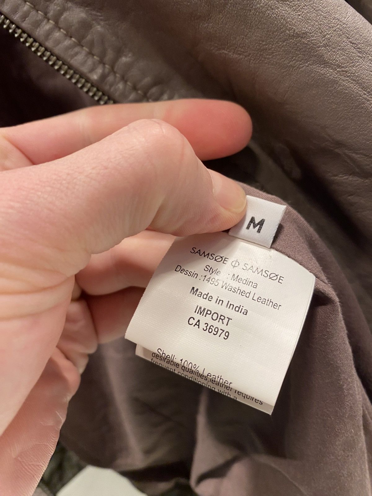 Samsoe Samsoe Samsoe & Samsoe samsøe samsøe washed leather jacket wmns M Size M / US 6-8 / IT 42-44 - 10 Thumbnail