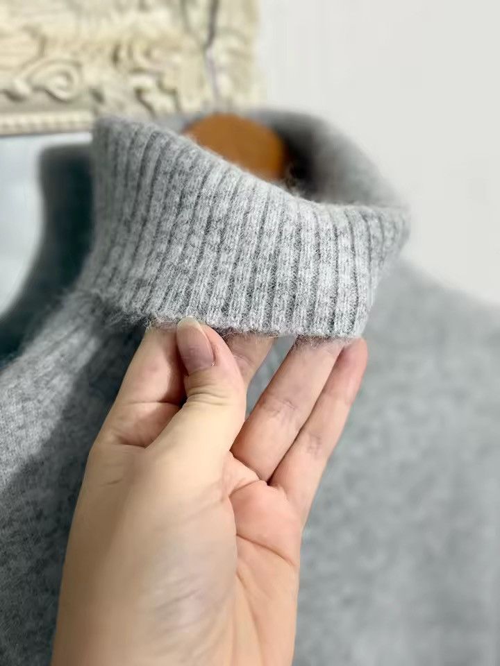 Other 100% Mink Cashmere Casual Turtleneck Gray Sweater Pullover Size S / US 4 / IT 40 - 3 Thumbnail