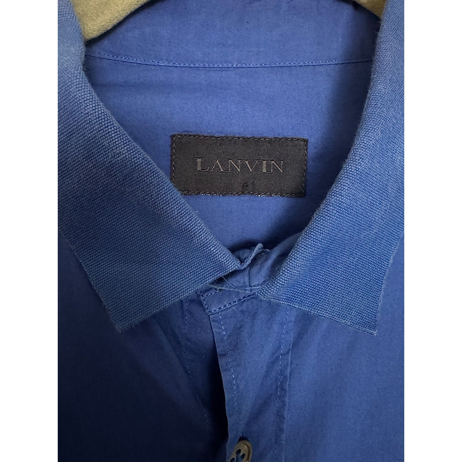 Lanvin Lanvin Blue Cotton Dress Shirt Size US M / EU 48-50 / 2 - 3 Thumbnail