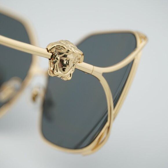 Versace Versace VE2288 100287 Sunglasses Gold Square Frame Size ONE SIZE - 9 Thumbnail