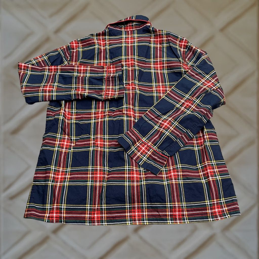 J.Crew J.CREW Pajama Top Shirt Women Medium Multicolor Plaid Cotton Polin Button Up Size M / US 6-8 / IT 42-44 - 1 Thumbnail