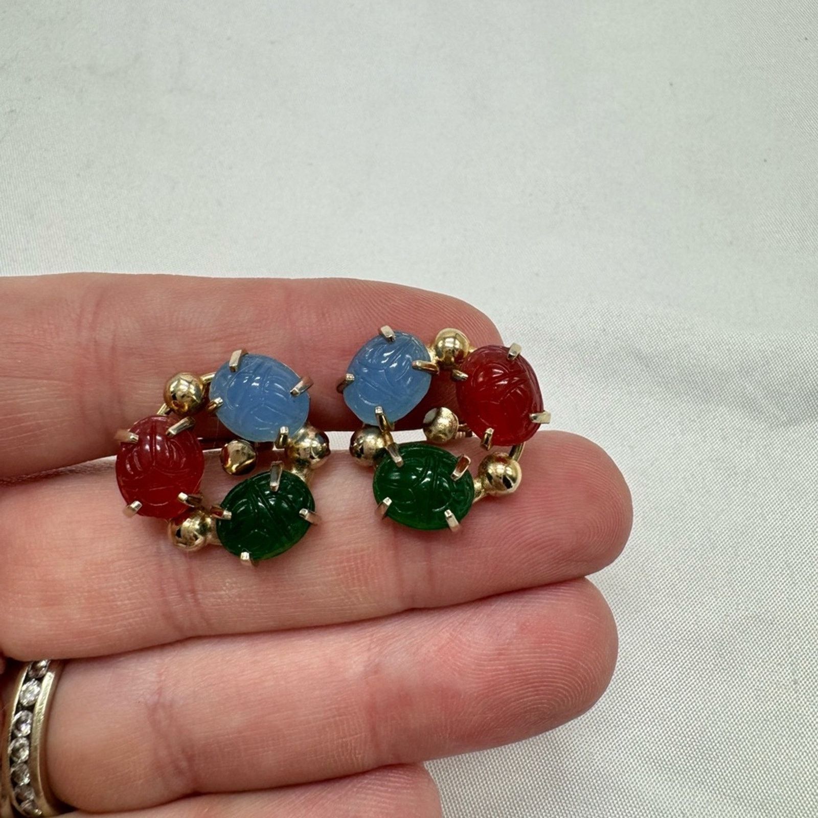 NBDN Nobrandedon VTG scarab screw back earrings Size ONE SIZE - 2 Thumbnail
