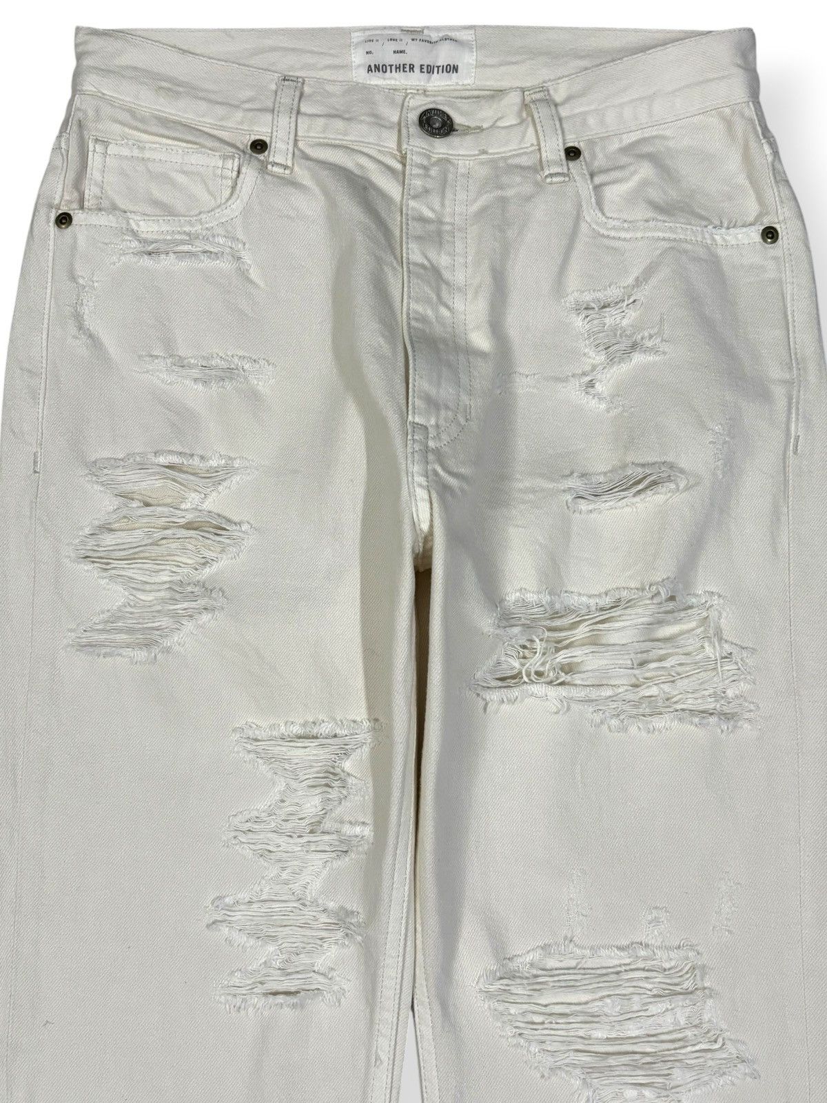 Japanese Brand Another Edition Slim Tapered Fit Heavy Distressed Jeans Size US 29 - 3 Thumbnail