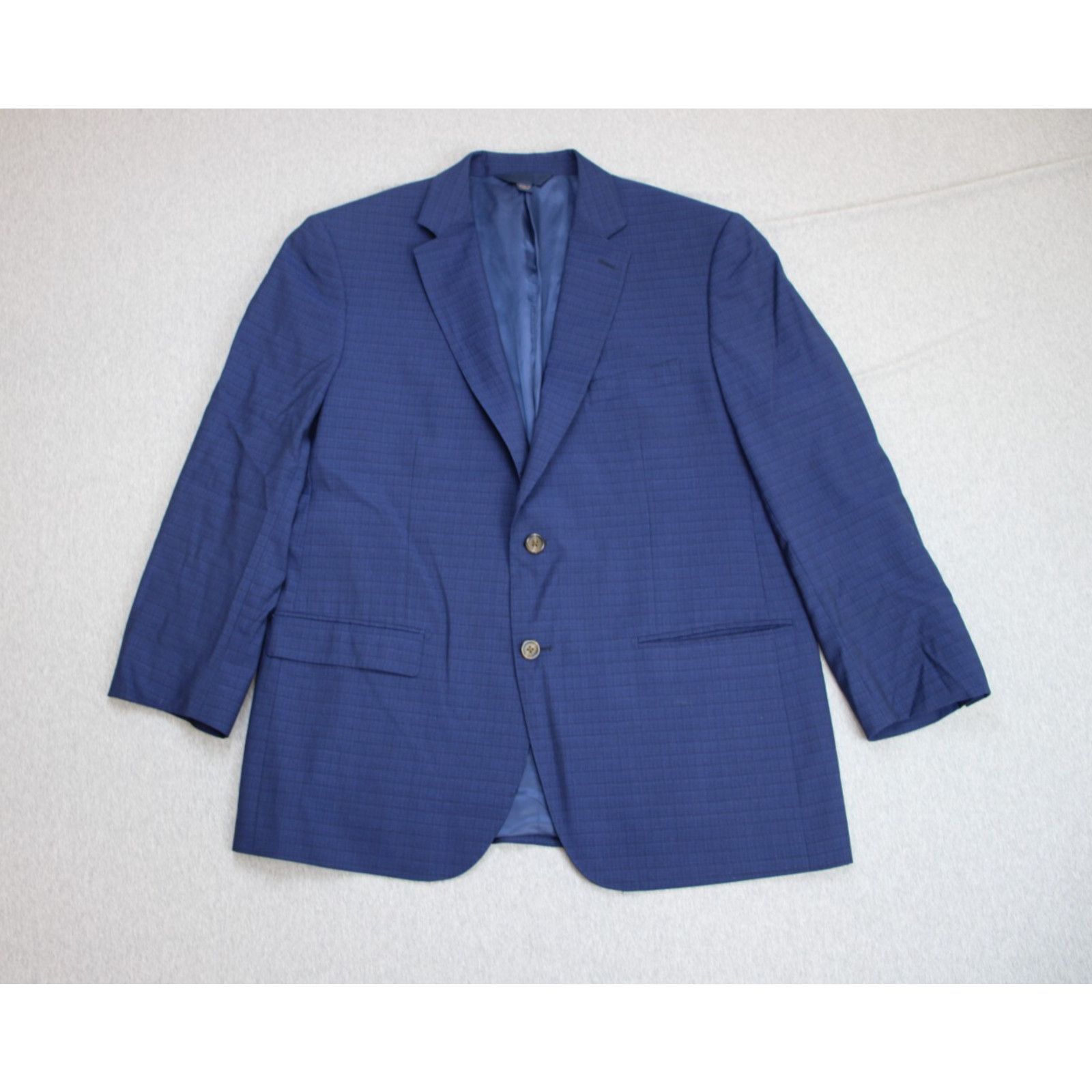 Suitsupply Max Davoli Blazer Mens 46R Blue Plaid Wool 2 Button Size 46R - 1 Thumbnail