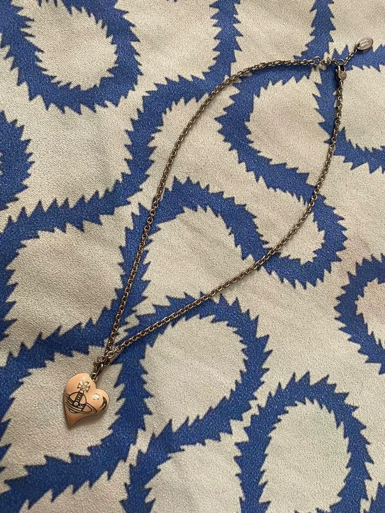 Vivienne Westwood Mid-old pink love necklace