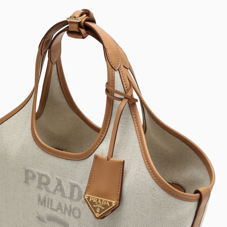 Prada o1d2blof0924 Size : OS / Tote Bag With Logo In Beige Size ONE SIZE - 5 Thumbnail