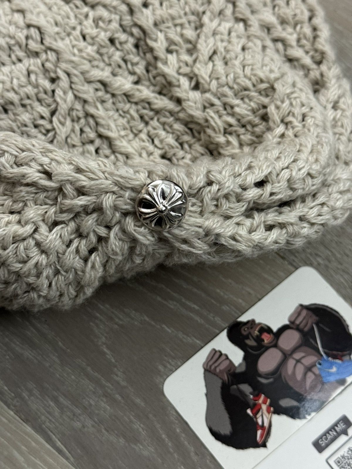 Chrome Hearts Chrome Hearts Cross Patch Cashmere Beanie Mens Size ONE SIZE - 4 Thumbnail