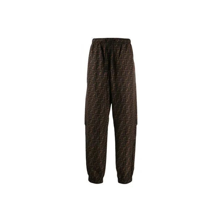 Fendi Fendi Brown Logo Print Casual Pants -2508 Size US 44 / EU 60 - 1 Thumbnail