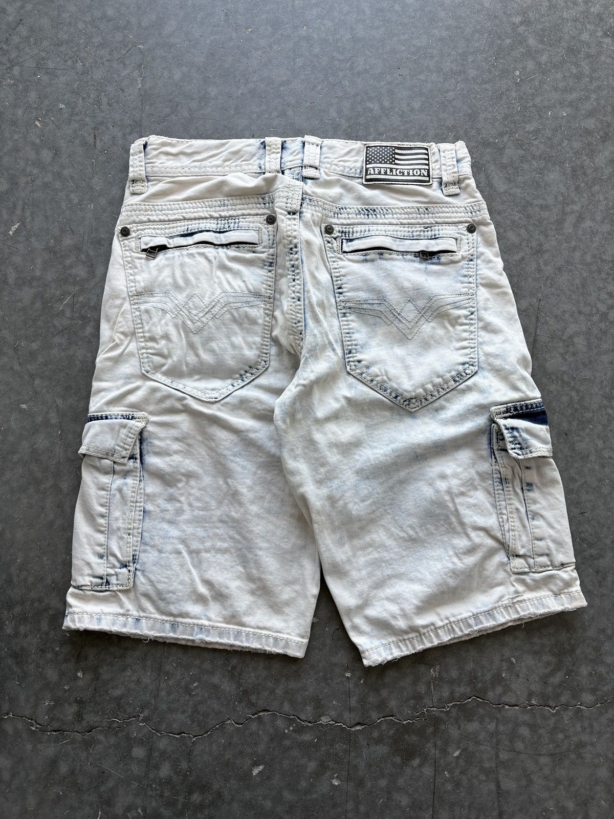 Affliction Vintage Y2K Affliction Jean Shorts Hunter Moto Size US 31 - 8 Thumbnail