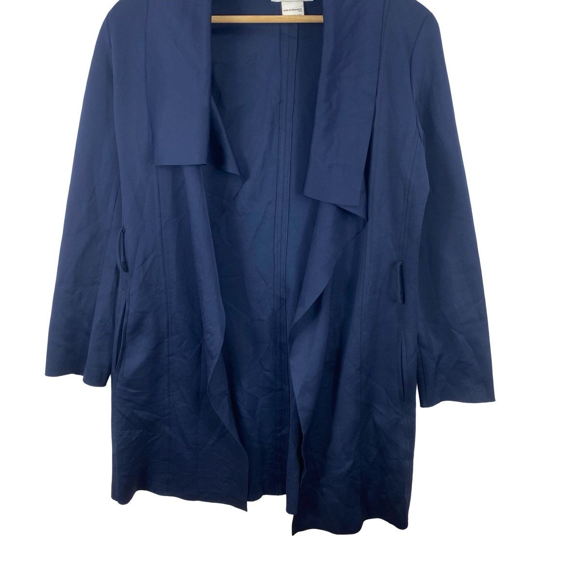 Other JUST D’ORANGE Paris Draped Open Front Long Jacket Coat Size L / US 10 / IT 46 - 4 Thumbnail