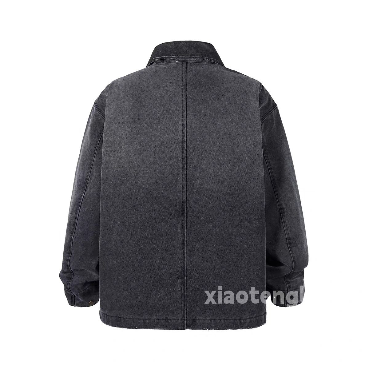 Designer Utility washed faded loose carpenter workwear jacket Size US L / EU 52-54 / 3 - 2 Thumbnail