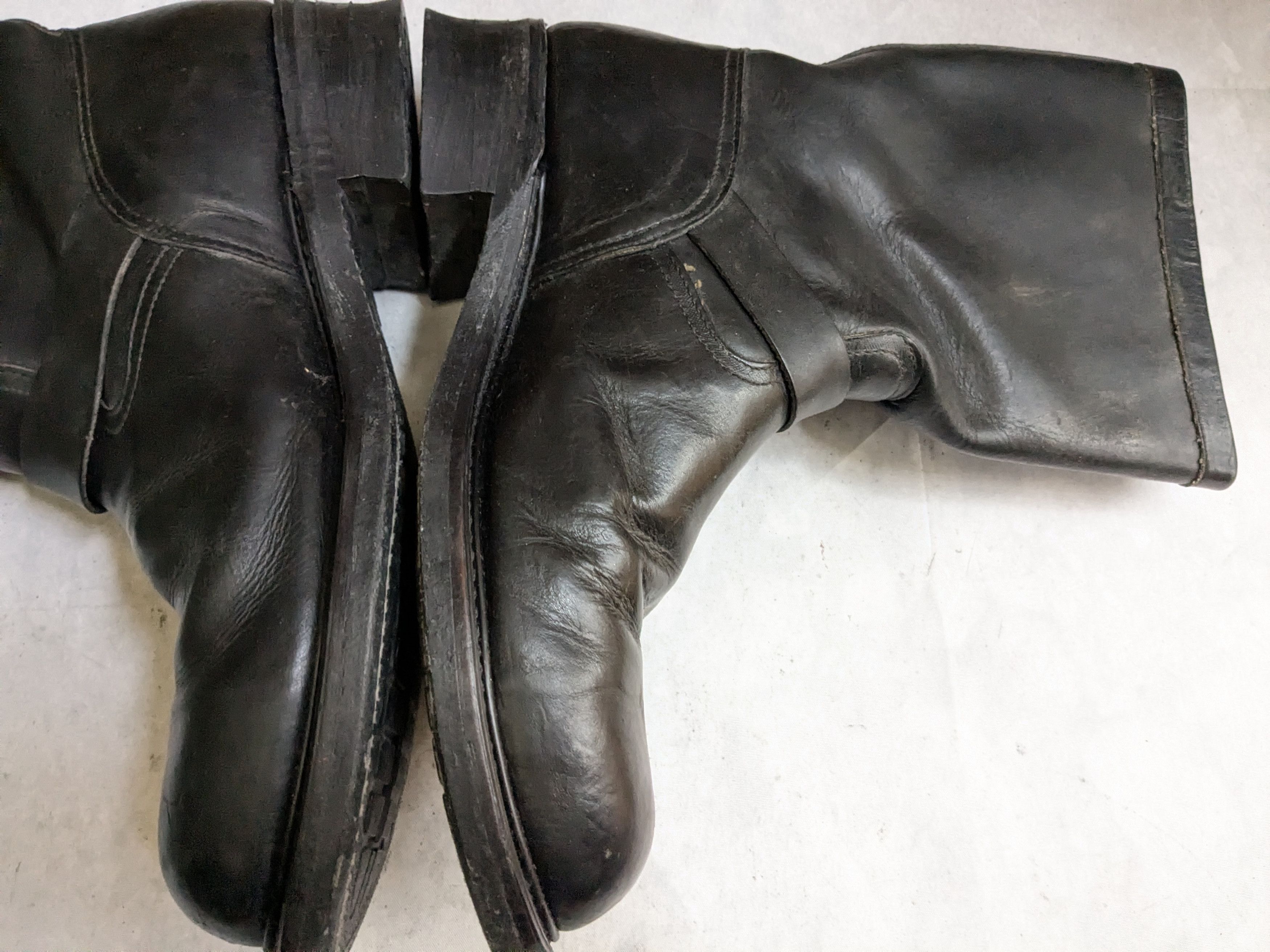 Genuine Leather Vintage Engineer Boots Black 13 E Wide Leather Buckle USA Size US 13 / EU 46 - 10 Thumbnail