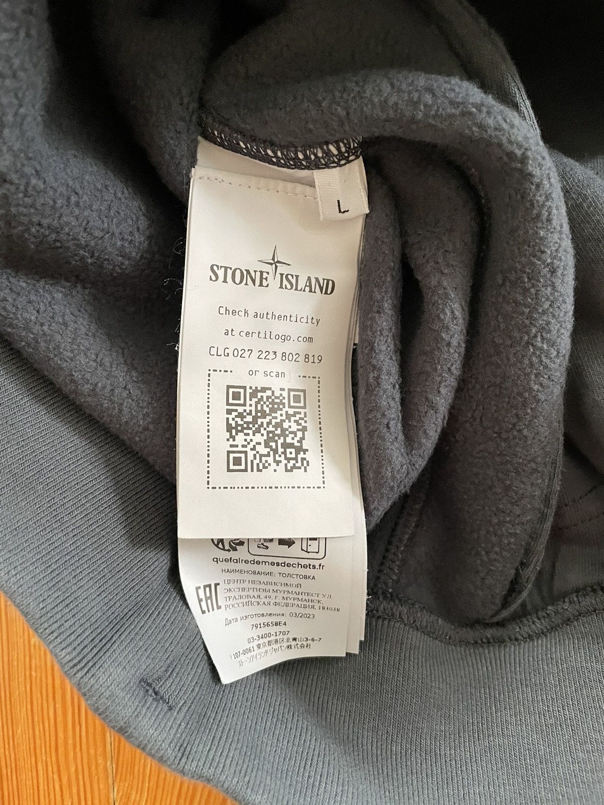 Stone Island Stone Island Hand Coloring Fleece Zip Hoodie Sniper Mask Size US L / EU 52-54 / 3 - 7 Thumbnail