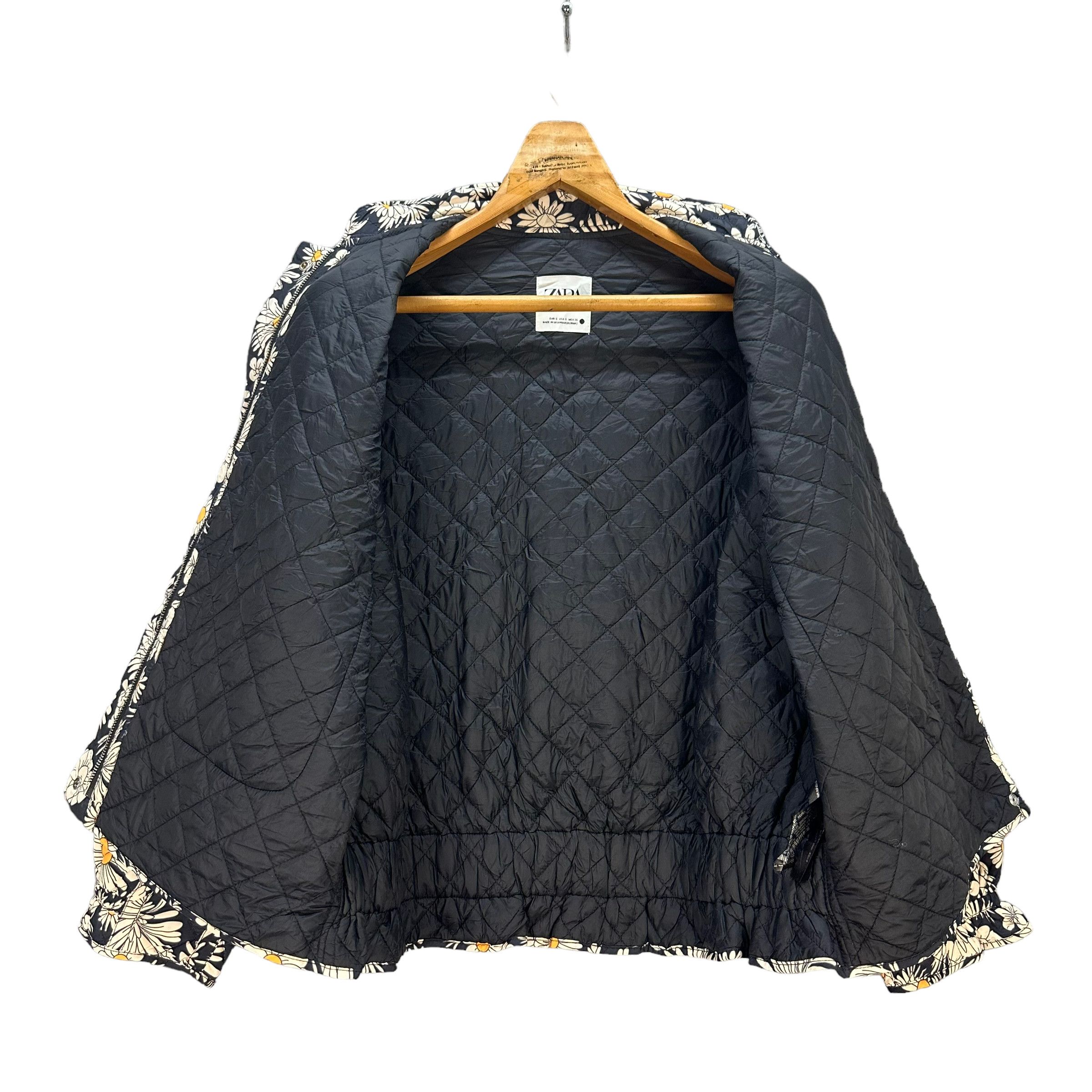 Zara ZARA FLOWERS ALLOVER QUILTED JACKET #8614-017 Size S / US 4 / IT 40 - 7 Thumbnail