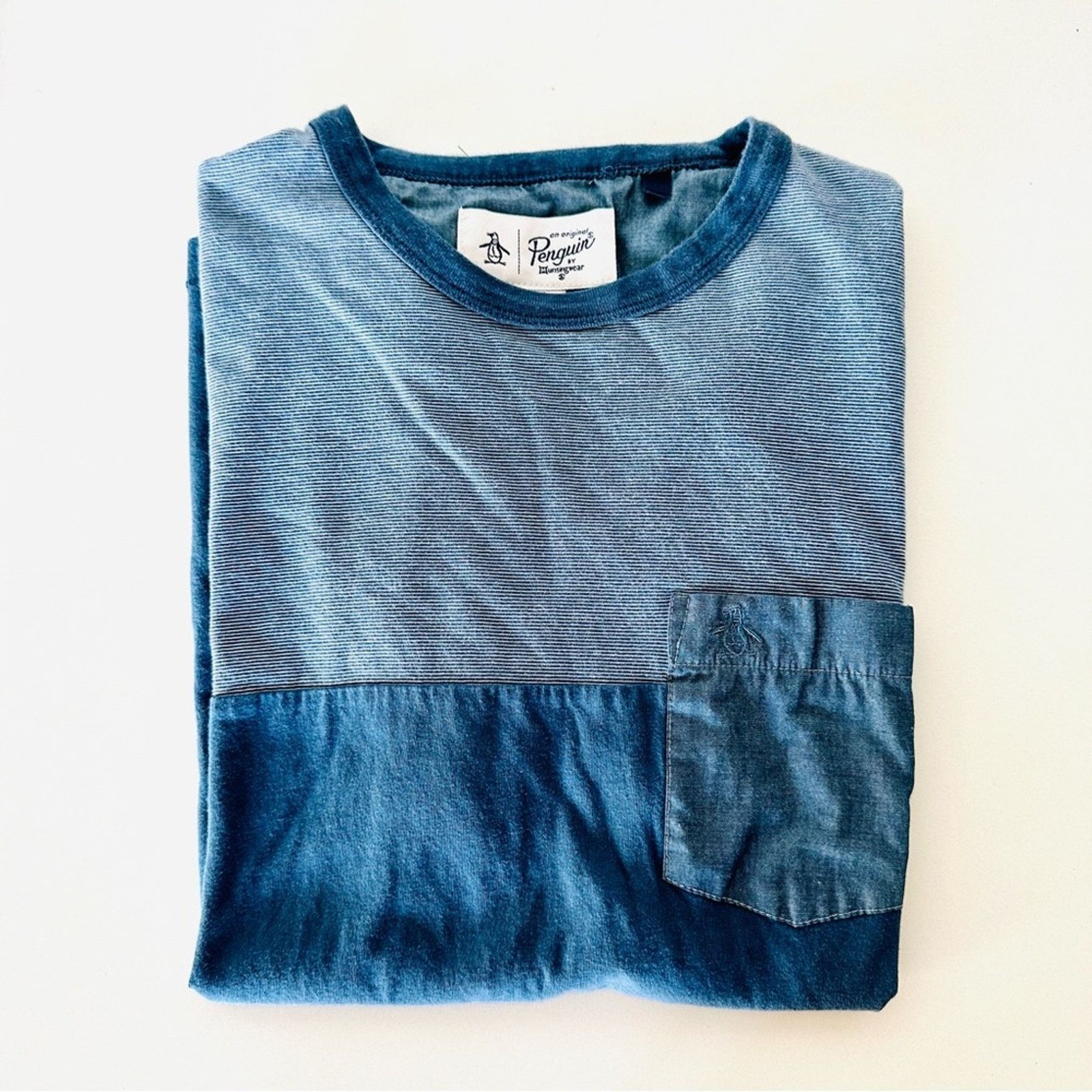 Original Penguin ORIGINAL PENGUIN Light Dark Navy Blue Pocket Tee Polo Shirt Size US M / EU 48-50 / 2 - 5 Thumbnail