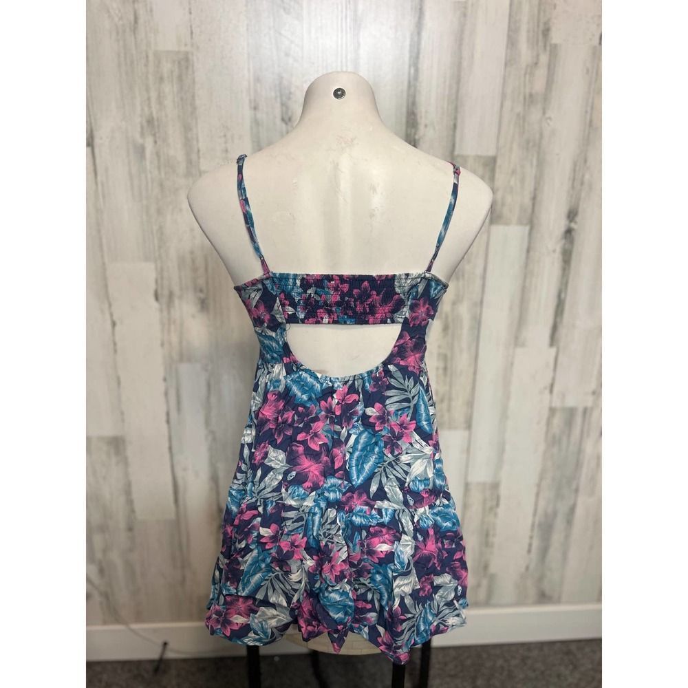 American Eagle Outfitters American Eagle Tropical Floral Mini Dress XS Cutout Back Sum Size XS / US 0-2 / IT 36-38 - 3 Thumbnail