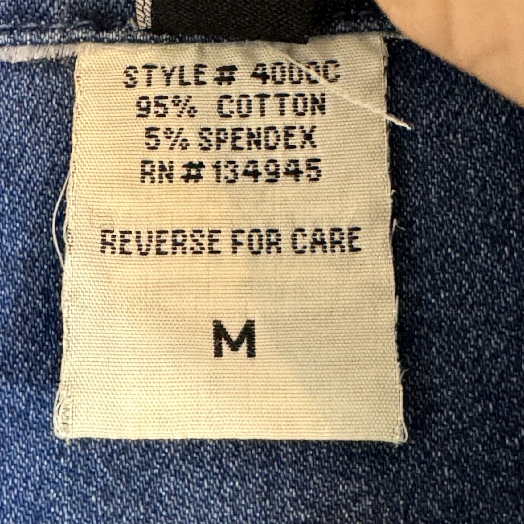 Vintage Fashque Studio Jacket Women's M Denim Blue Lace Stitch Rhinestone Buttons Pockets Sequin Lightweight Casual Size M / US 6-8 / IT 42-44 - 7 Thumbnail