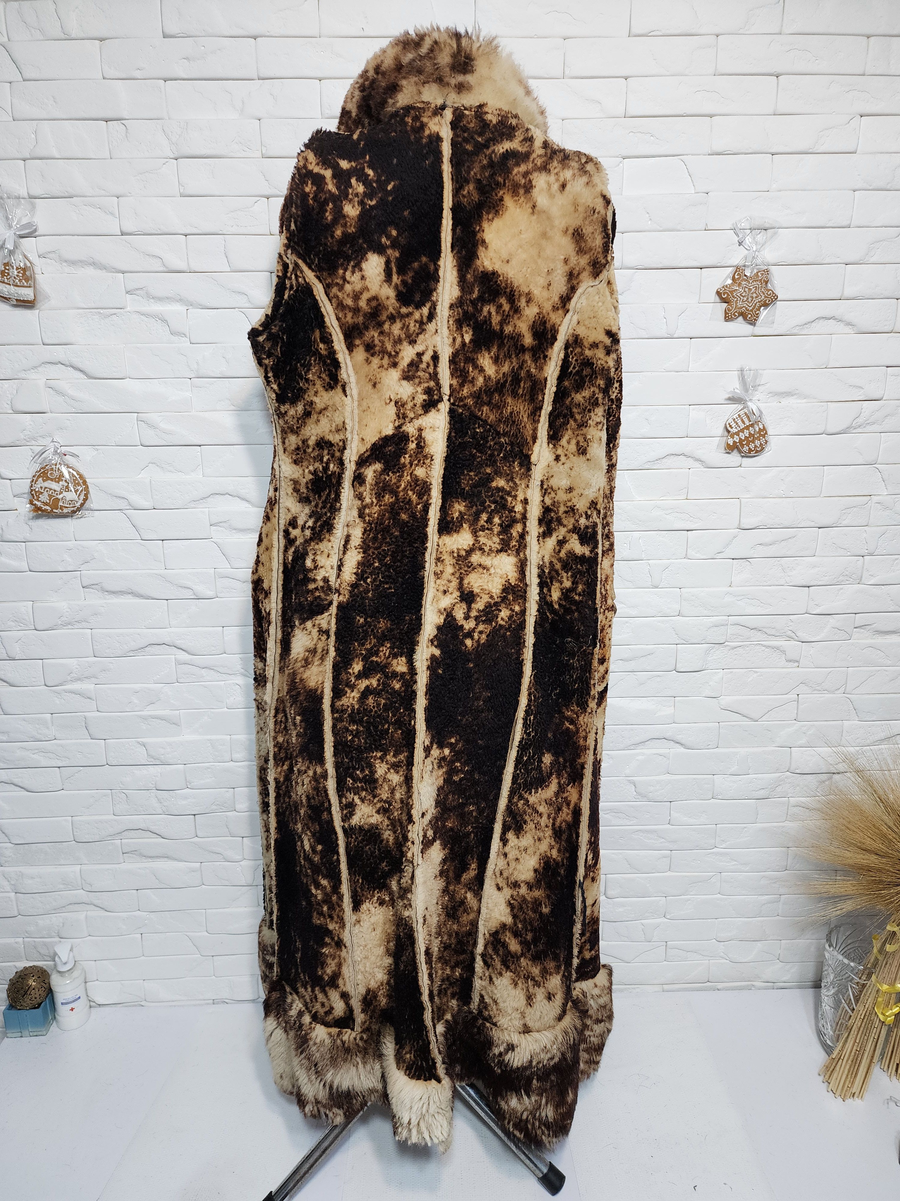 Furla Brown Women's Sheepskin Coat: Leather Winter Outerwear Size L / US 10 / IT 46 - 7 Thumbnail