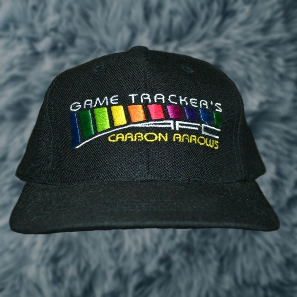 Carbon Game Tracker AFC Carbon Arrows Hat Baseball Cap Men Adjustable Black Orange Cube MFG Hunting 90s? Wait not. Size ONE SIZE - 1 Thumbnail