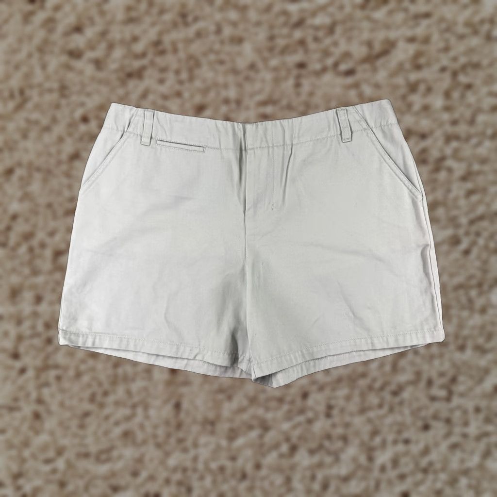 Vintage G.H. Bass & Co. Shorts Womens 6 Gray 100% Cotton Twill Pockets Zip Fly Chino 5-Pocket Design Casual Outdoor Hiking Women Size 28" / US 6 / IT 42 - 1 Thumbnail