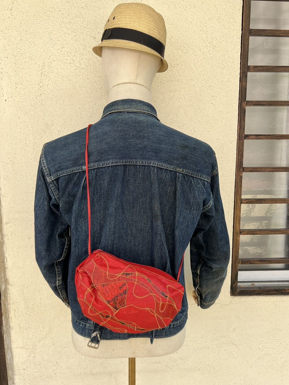 Leather Vintage Carlos Falchi Embroidery Patchwork Leather Bag Size ONE SIZE - 4 Thumbnail