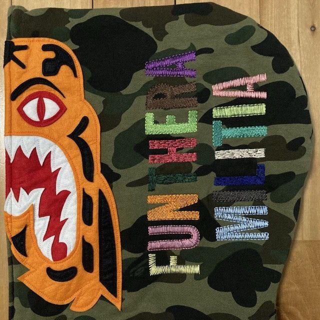Bape BAPE Tiger Full Zip Hoodie 1st Camo Green a bathing ape Size US XL / EU 56 / 4 - 5 Thumbnail
