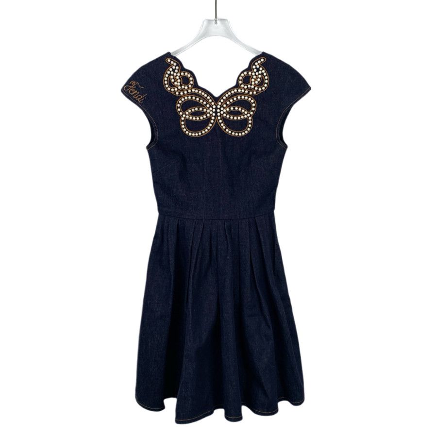 Fendi Fendi blue sleeveless form-fitting dress, size 36 Size XS / US 0-2 / IT 36-38 - 1 Thumbnail