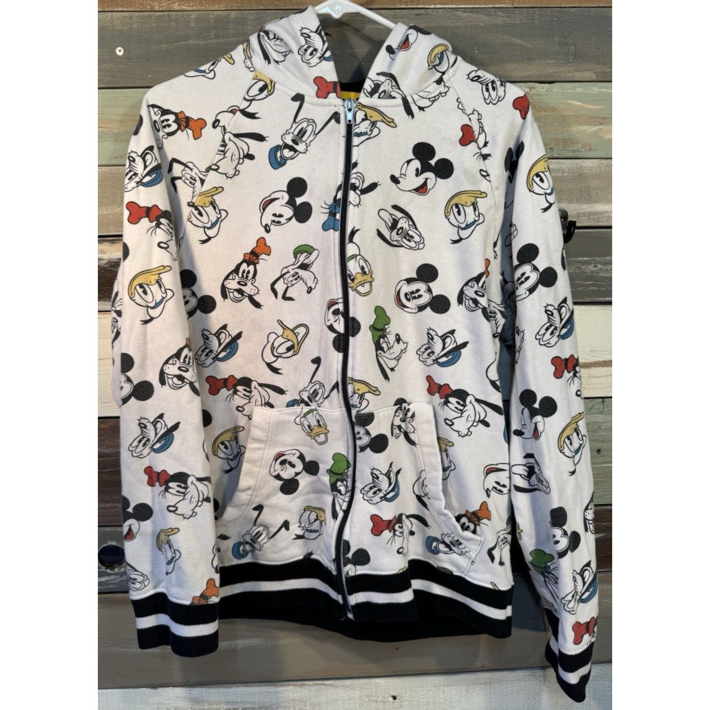 Disney Official Disney Mickey & Friends Full Zip Up Hoodie White Sm Size S / US 4 / IT 40 - 1 Thumbnail