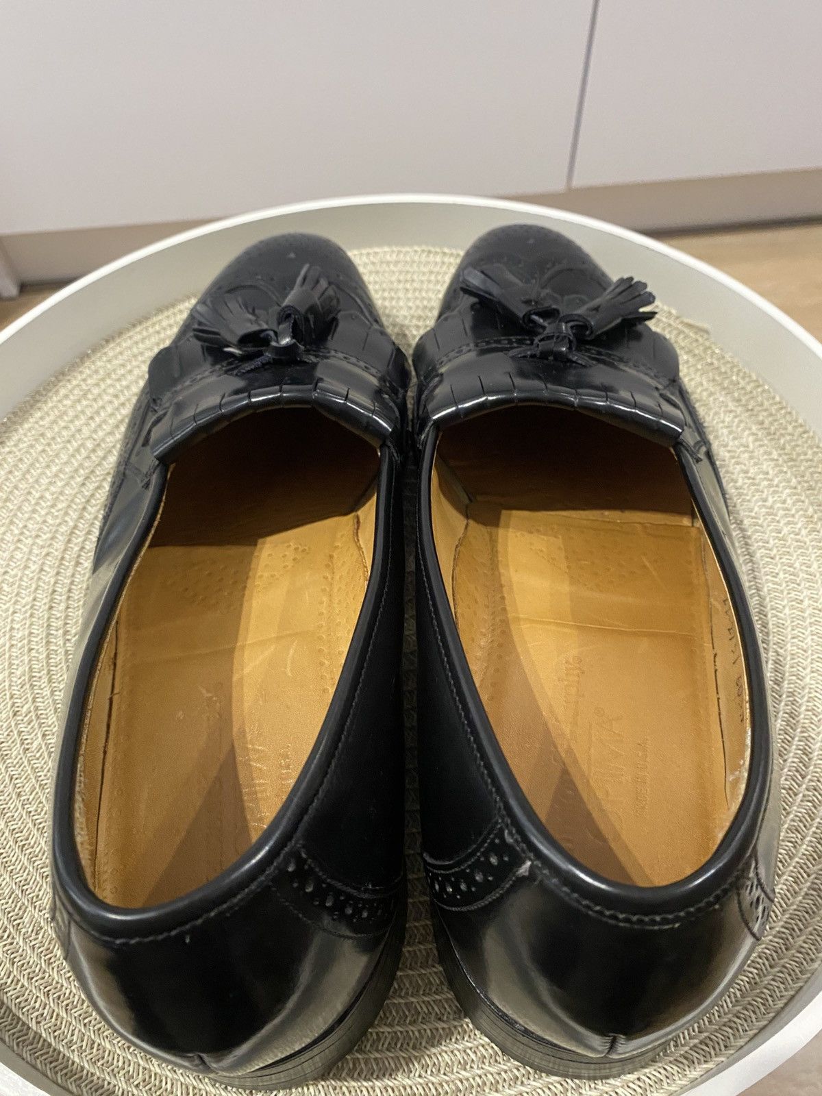Johnston & Murphy Johnston & Murphy Optima Kiltie Tassel Wingtip Black Loafers Size US 9.5 / EU 42-43 - 13 Thumbnail