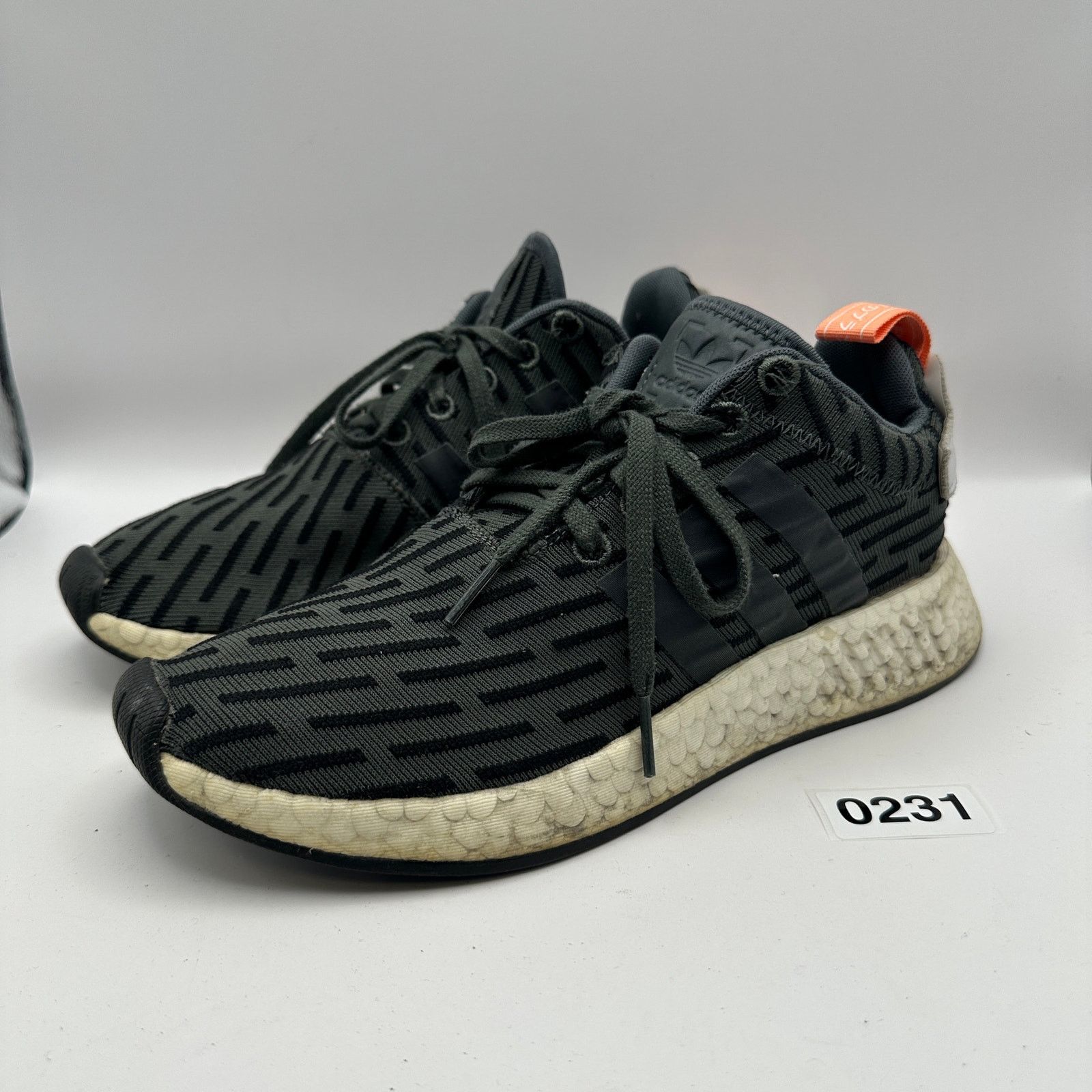 Adidas ADIDAS Women's 7.5 NMD R2 BA7259 Utility Green White BOOST Size US 7.5 / IT 37.5 - 1 Thumbnail