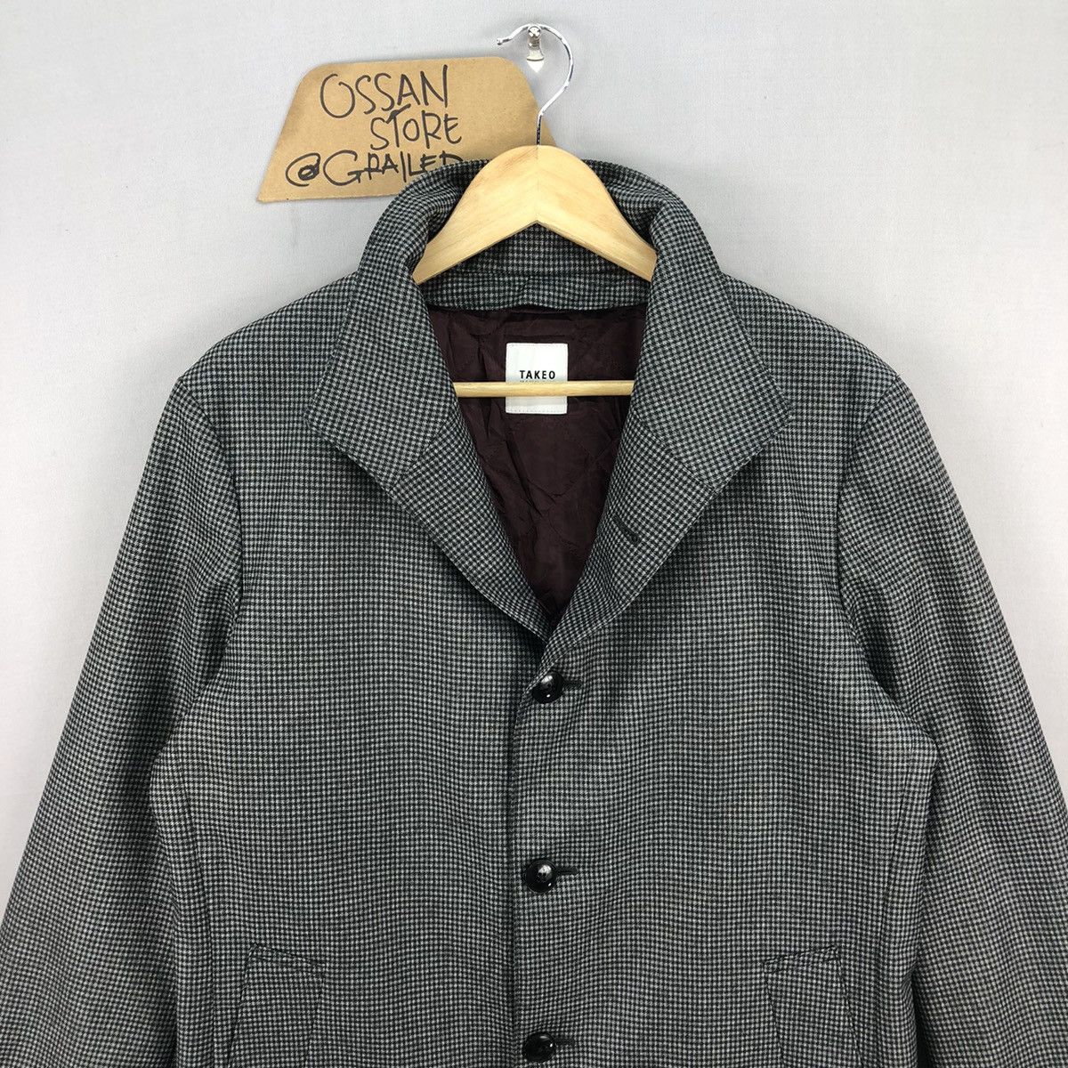 Takeo Kikuchi Vintage Takeo Kikuchi Houndstooth Fishtail Long Jacket Size US M / EU 48-50 / 2 - 4 Thumbnail