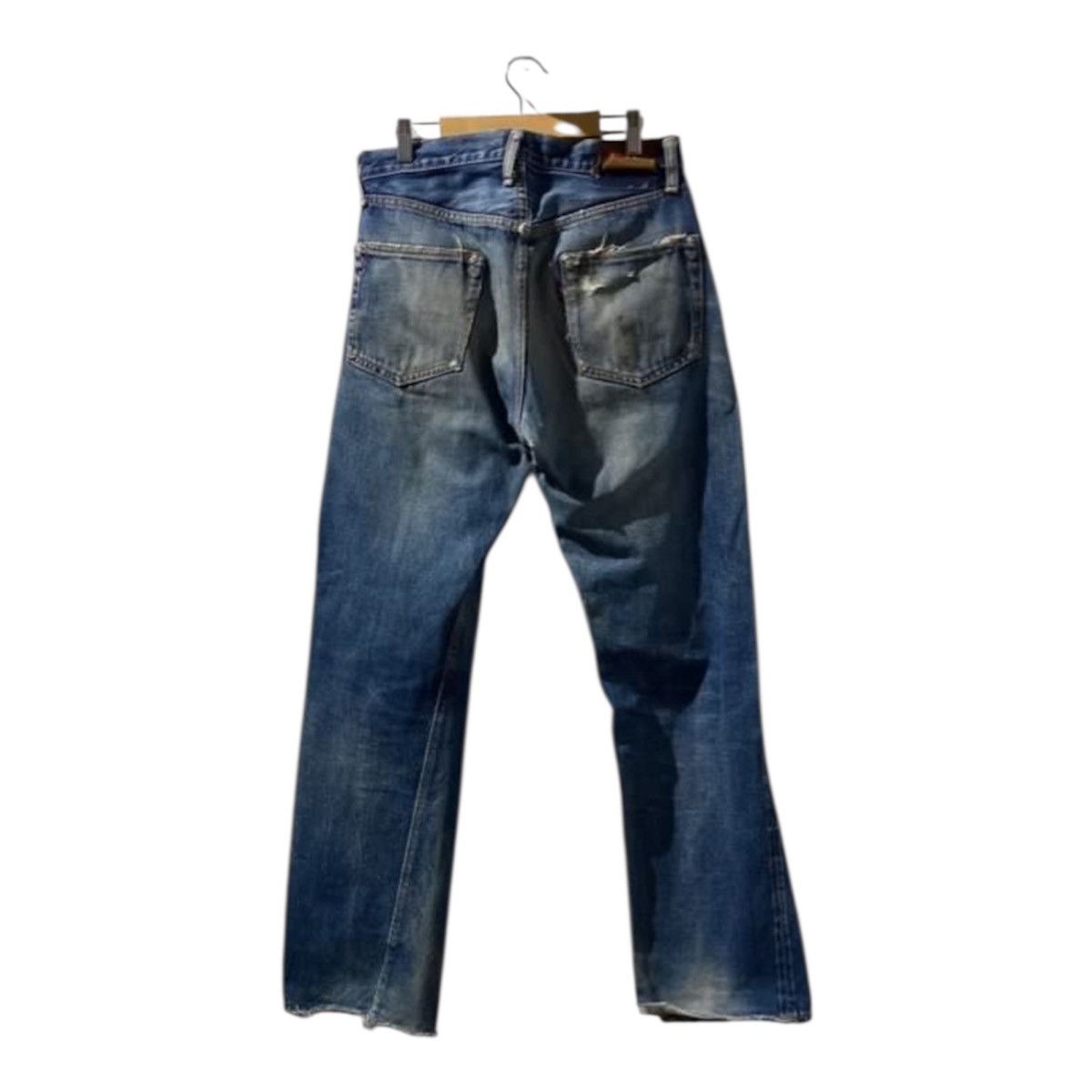 Denime × Vintage × Warehouse Vintage 90s Denime japan Jeans leather patches distressed Size US 31 - 2 Thumbnail