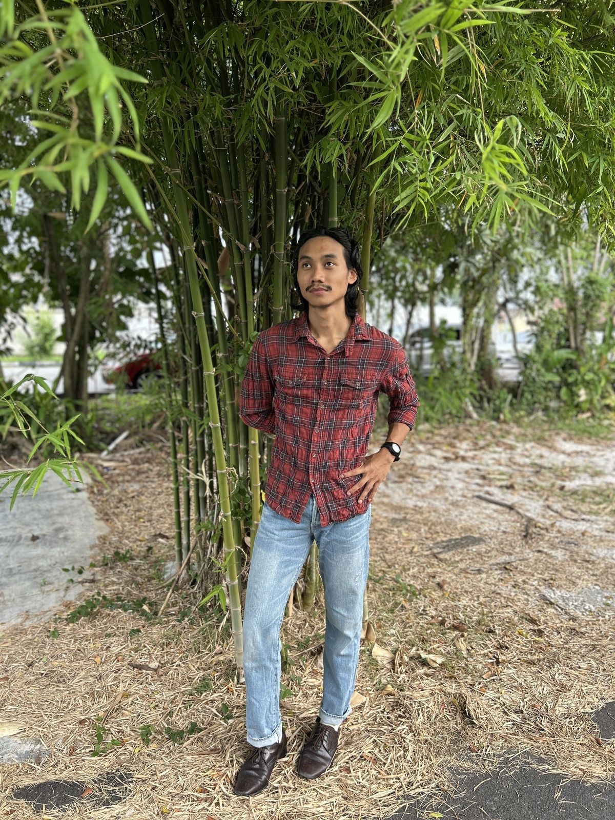 STILL BY HAND Still by Hand - Red Flannel Size US M / EU 48-50 / 2 - 2 Thumbnail