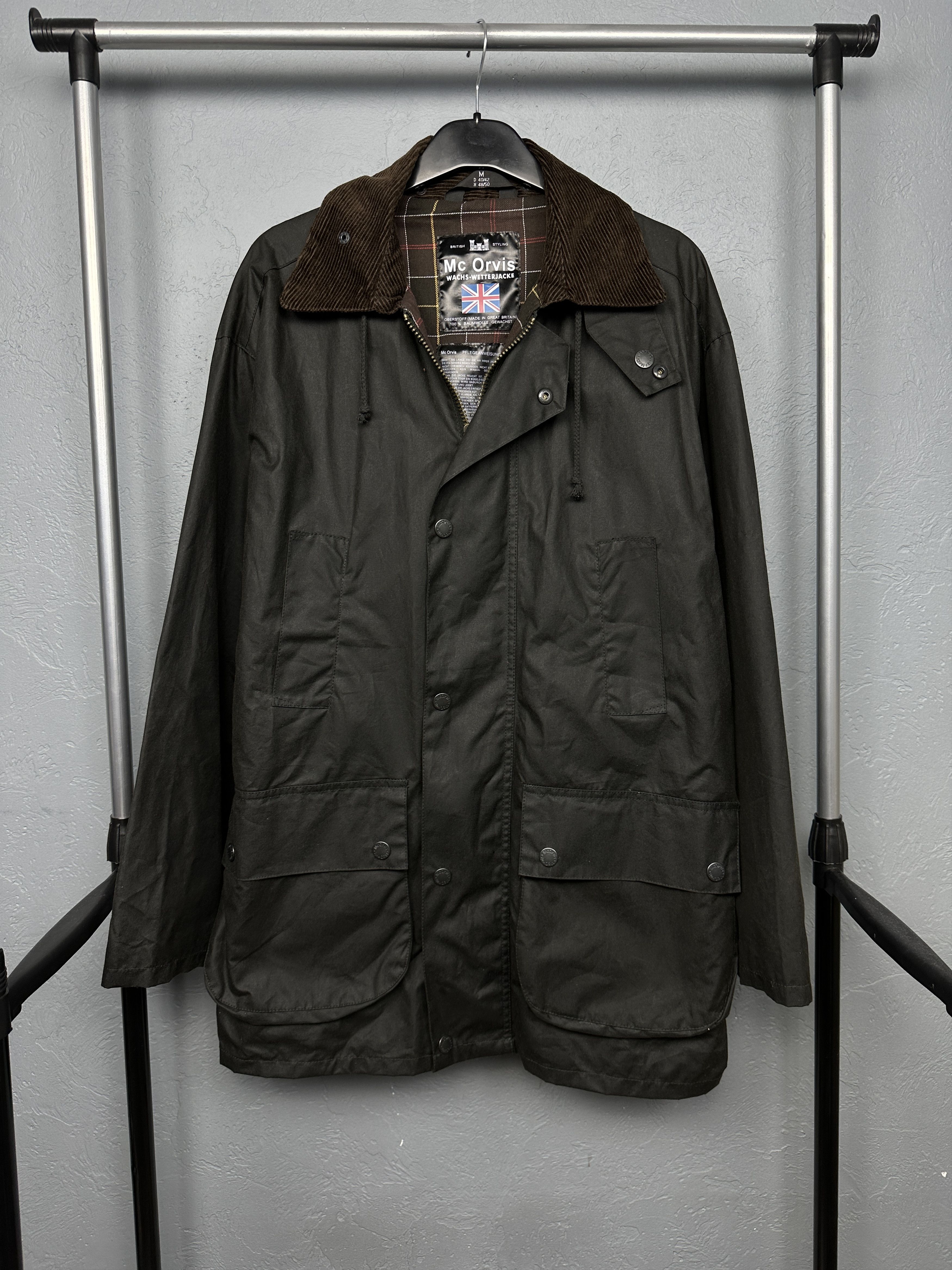 Orvis Mc Orvis Mens Waxed British Made Cotton Wax Coat Jacket Size US M / EU 48-50 / 2 - 1 Thumbnail