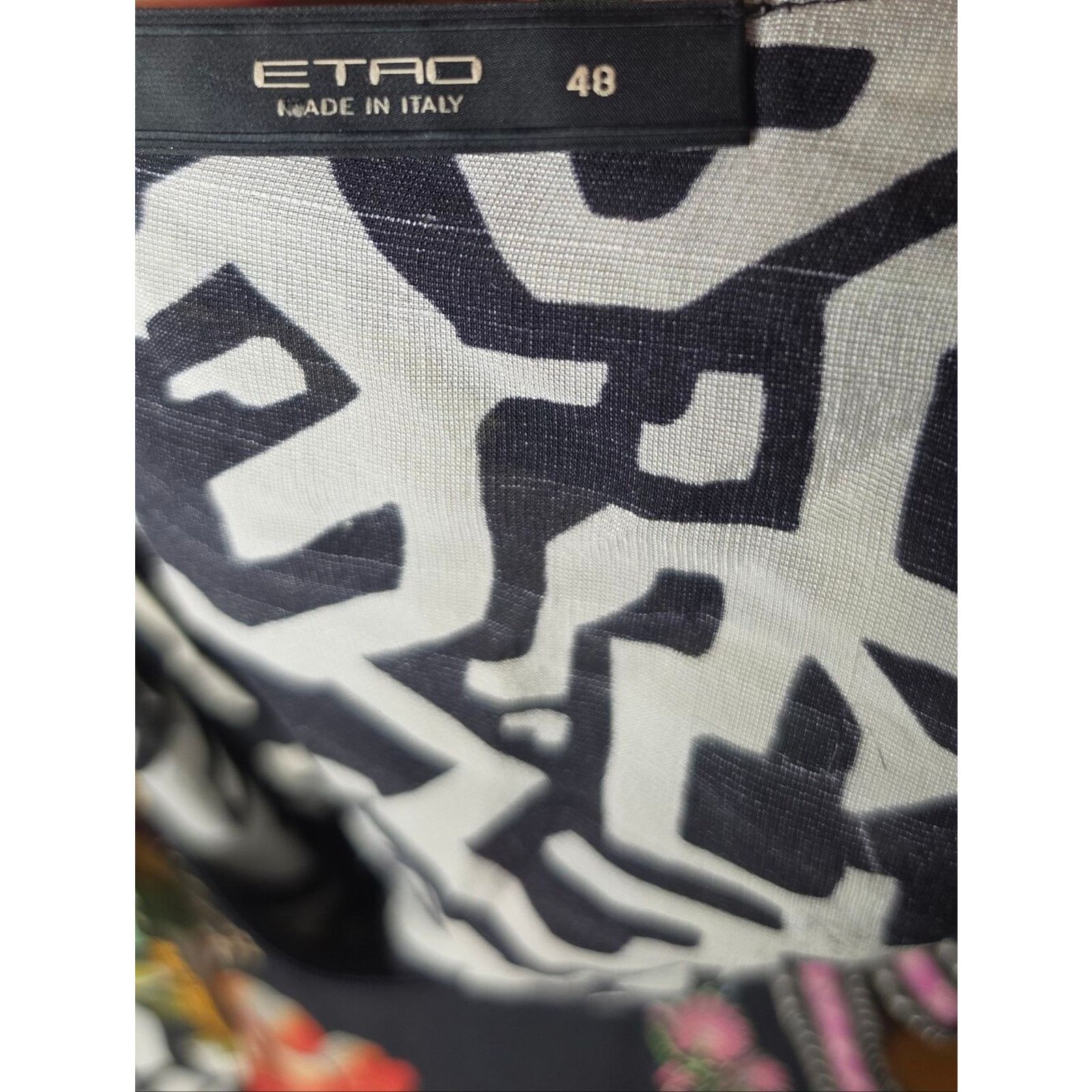 Etro Etro Floral Silk Geometric Kimono Cape Top Size 48 Size XL / US 12-14 / IT 48-50 - 7 Thumbnail