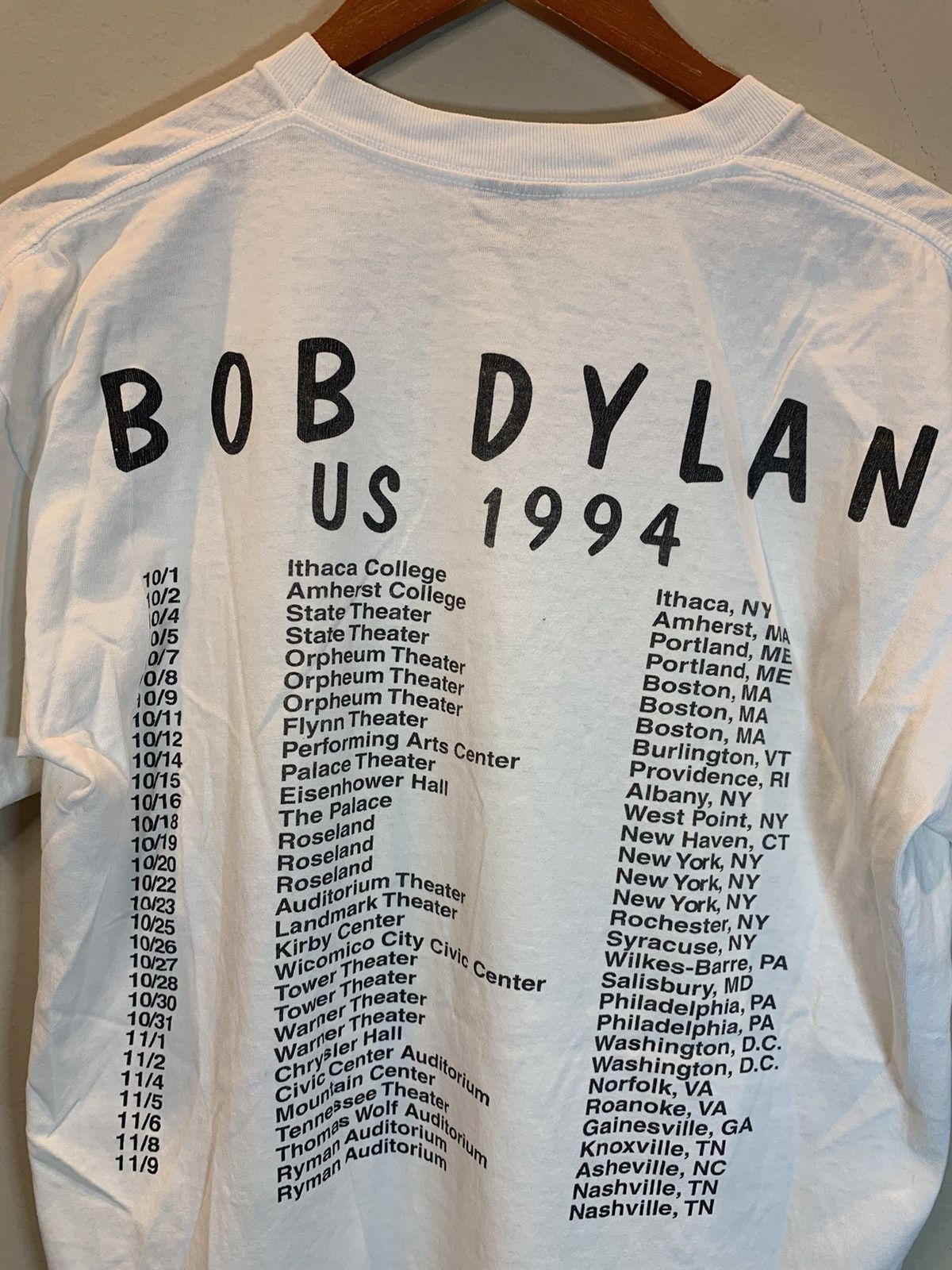 Band Tees × Brockum × Vintage RARE Vintage 1994 Bob Dylan Tour Single Stitch Brockum Shirt Size US L / EU 52-54 / 3 - 4 Thumbnail