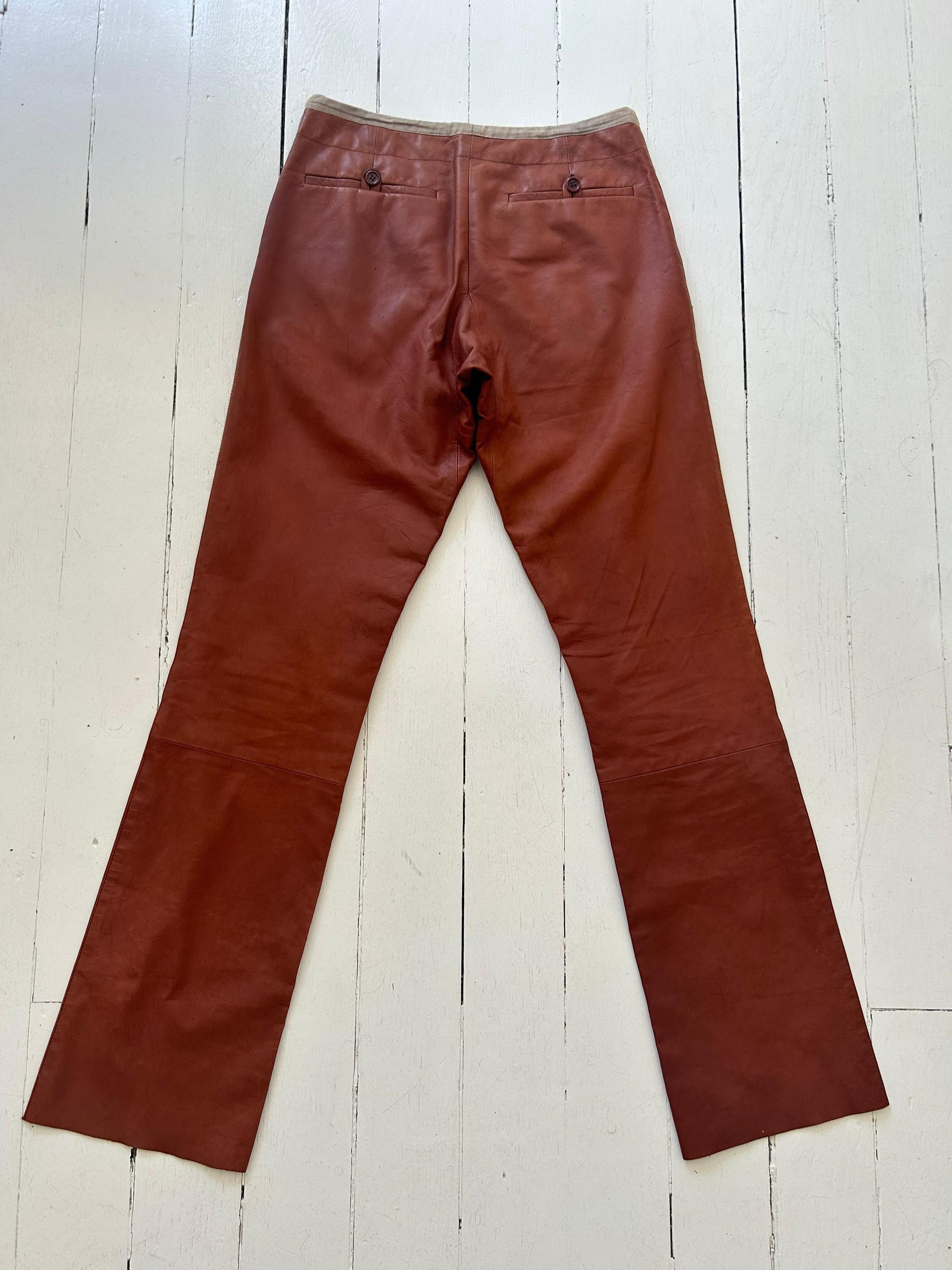 Carol Christian Poell Carol Christian Poell flared leather trousers size 44 men's Size US 28 / EU 44 - 2 Thumbnail