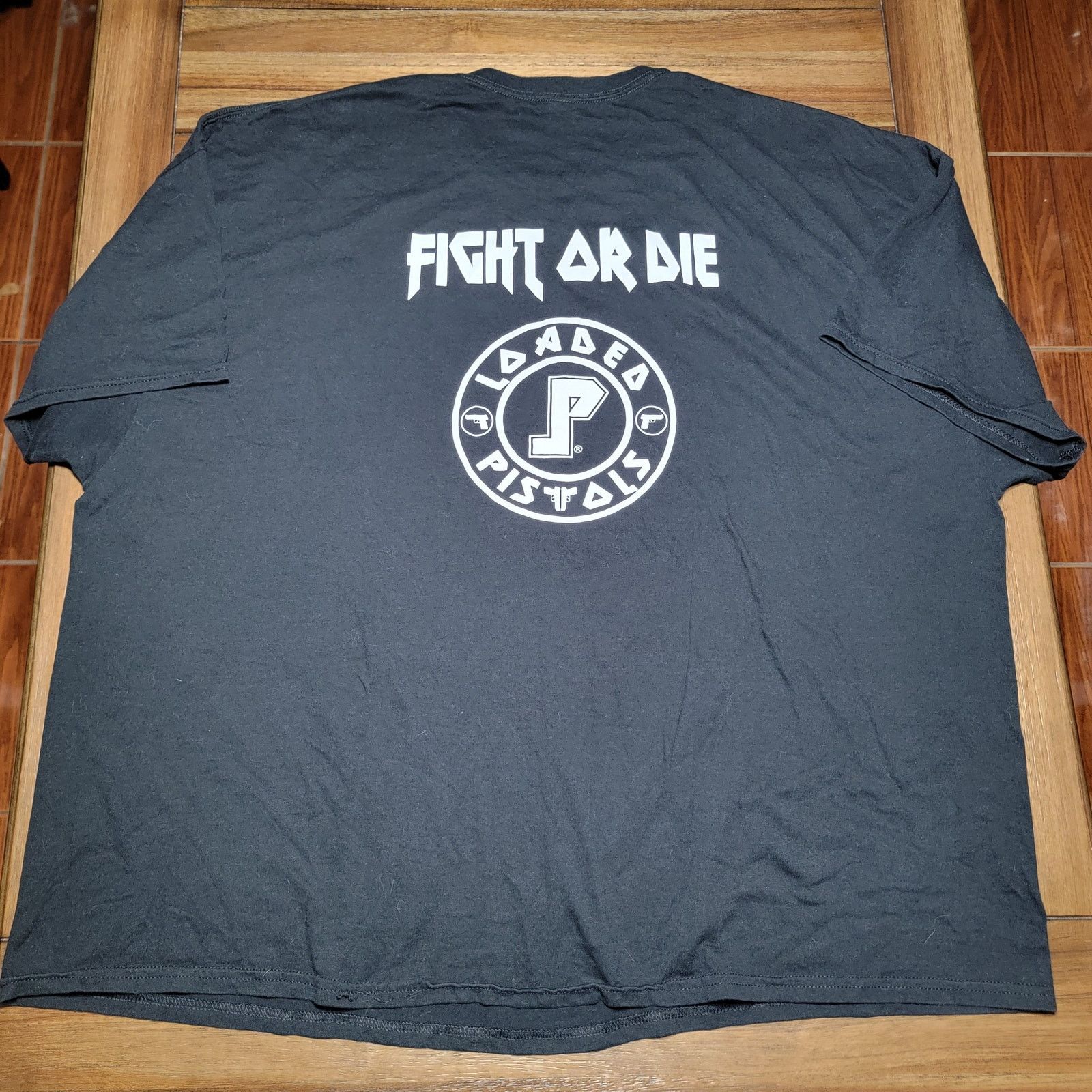 Gildan Loaded Pistols Black Unisex Tee (Gildan) "Fight Or Die" -5XL Size US XXL / EU 58 / 5 - 3 Thumbnail