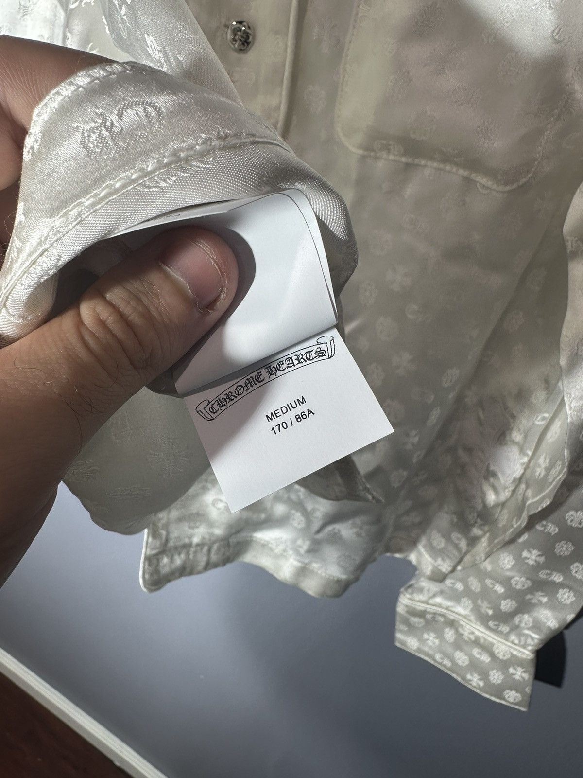 Chrome Hearts Chrome hearts white silk button up shirt Size M / US 6-8 / IT 42-44 - 6 Thumbnail