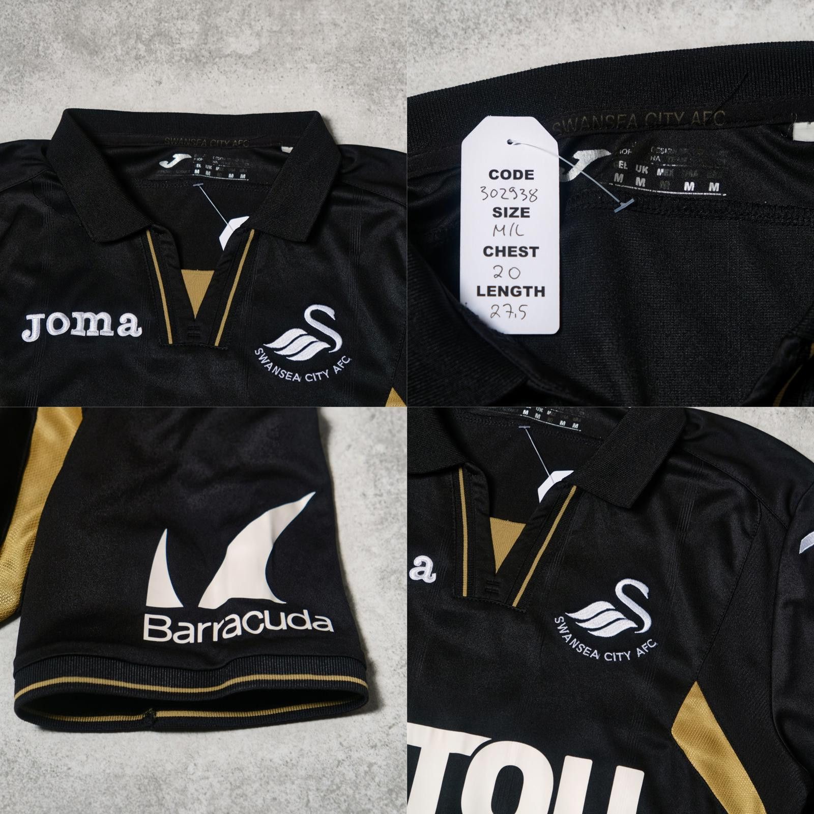 Joma 2017/18 Swansea Third Shirt Joma Ki Sung-Yueng (M/L) Size US M / EU 48-50 / 2 - 5 Thumbnail