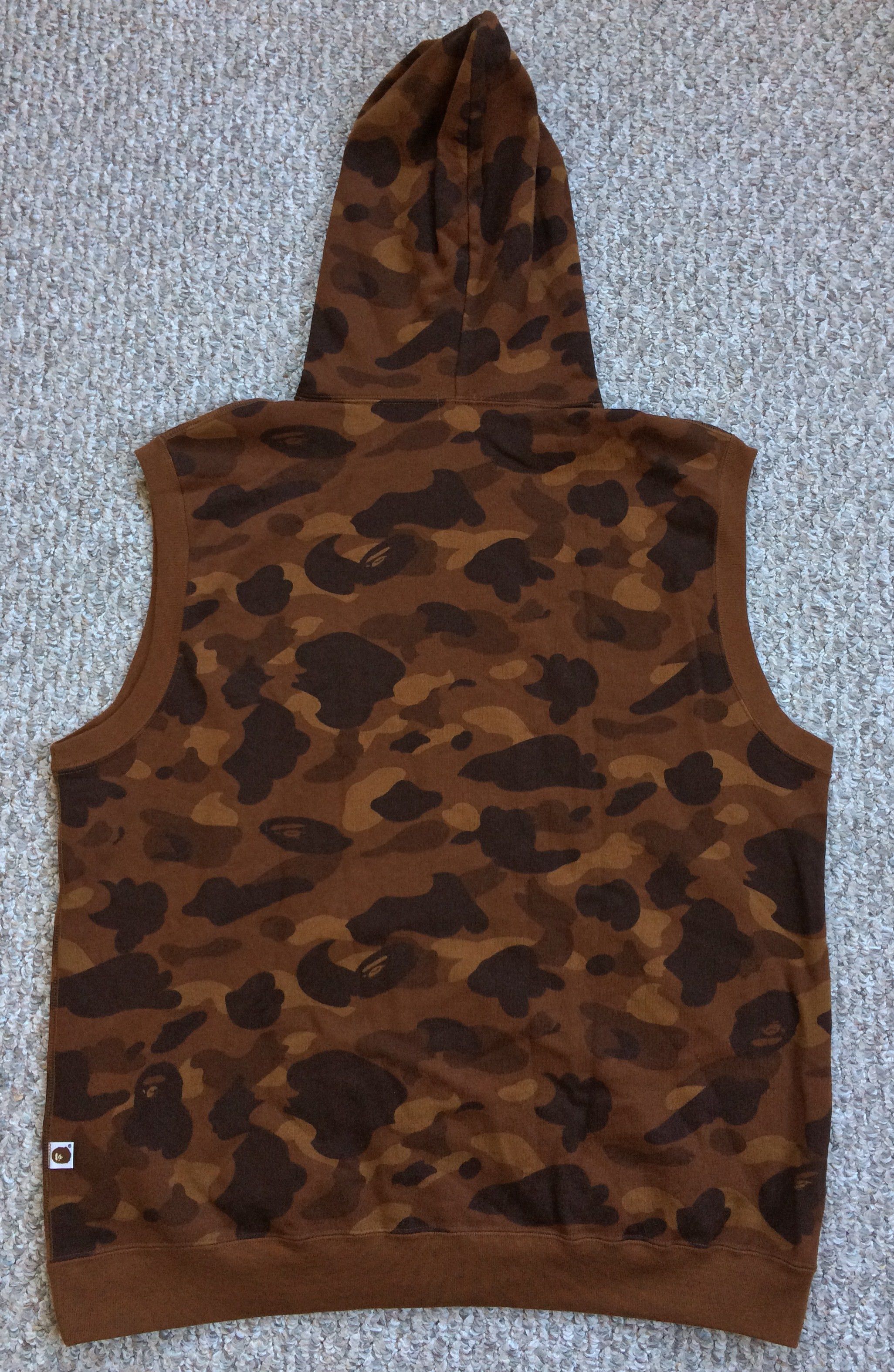 Bape OG Bape Brown Camo Sleeveless Hoodie Size US XL / EU 56 / 4 - 7 Thumbnail