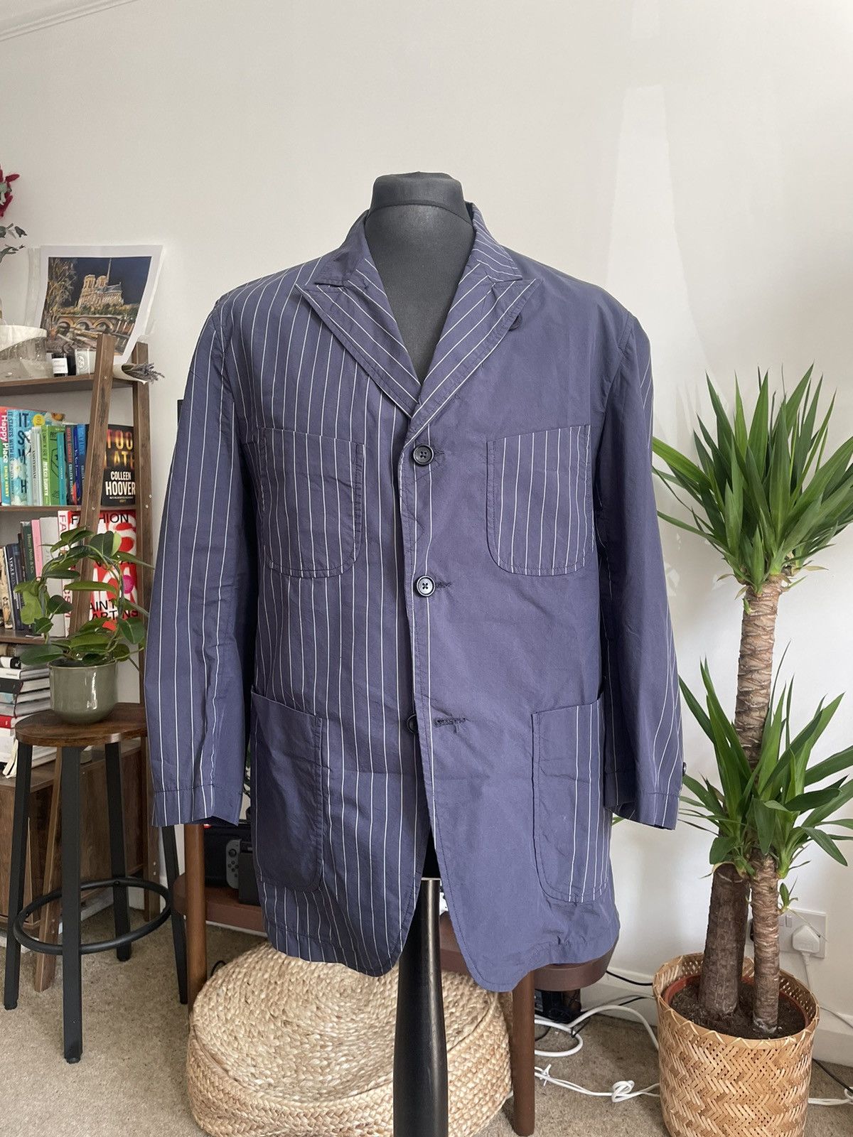 Engineered Garments Engineered Garments - Chalk Stripe Lawrence Jacket Size 42R - 1 Thumbnail